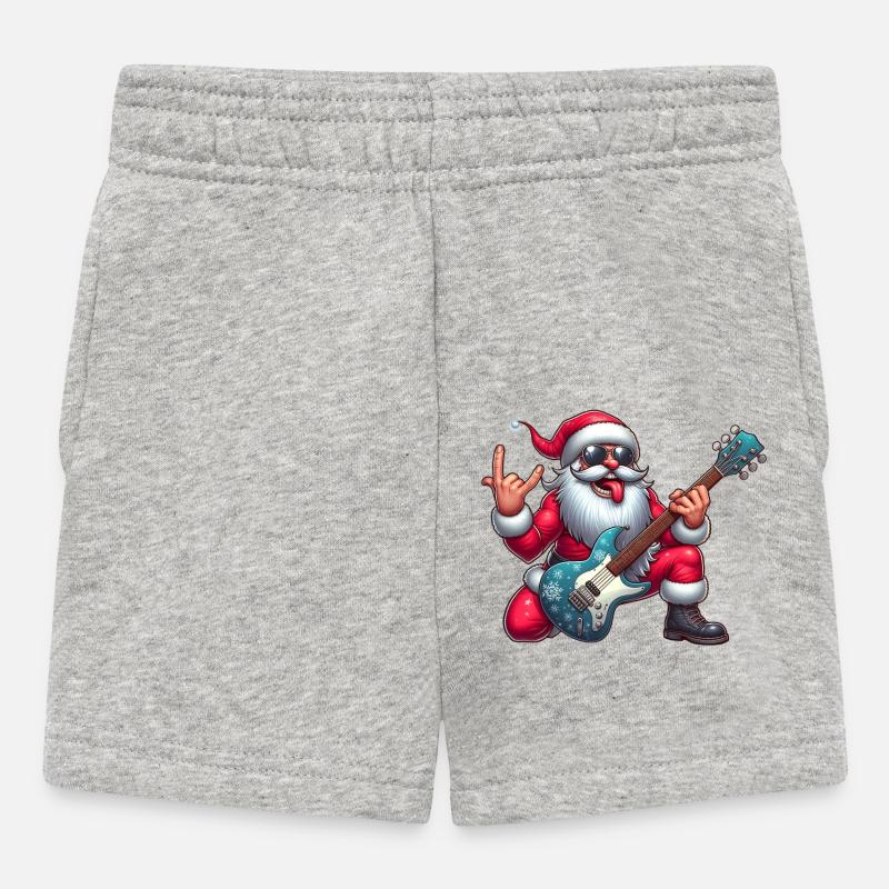 Santa Rock 3 - Baby Shorts - Grau meliert