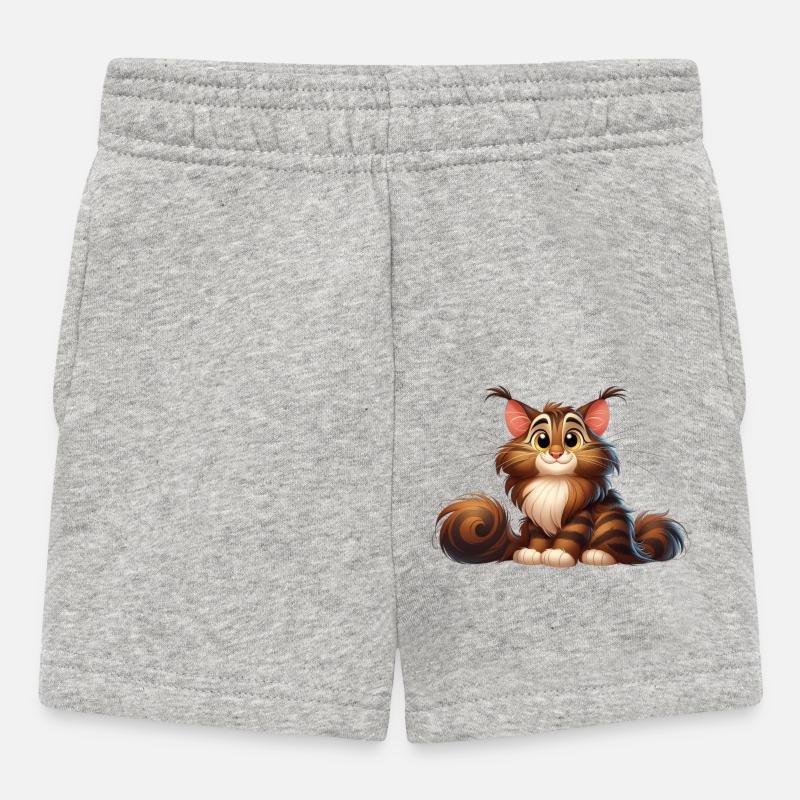 maine coon 13 - Short Bébé - gris chiné