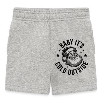 Bébé Il fait froid dehors Père Noël - Short Bébé - gris chiné - Devant