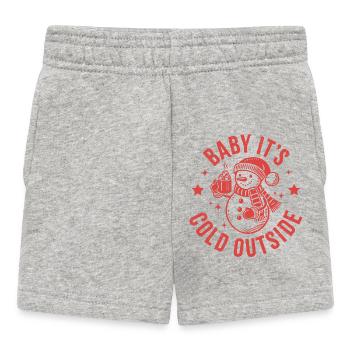 Bébé, il fait froid dehors Bonhomme de neige - Short Bébé - gris chiné - Devant
