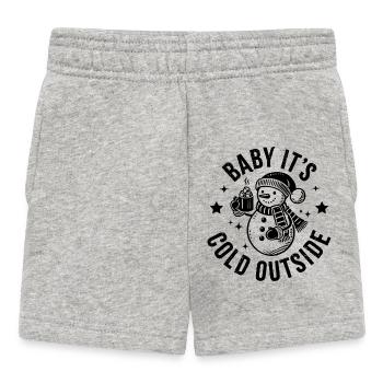 Bébé, il fait froid dehors Bonhomme de neige - Short Bébé - gris chiné - Devant