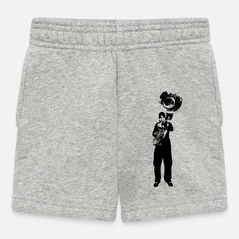 Sousaphon - Baby Shorts - Grau meliert