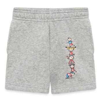 enfants - Short Bébé - gris chiné - Devant