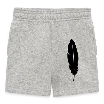 Feather silhouette - Baby Shorts - heather grey - Front