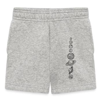 Planètes du système solaire – Espace du système solaire - Short Bébé - gris chiné - Devant