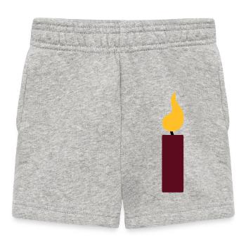 1er anniversaire - bougie - Short Bébé - gris chiné - Devant