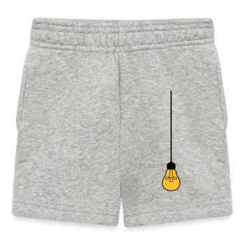 ceiling top cable hang light bulb light electricity id - Baby Shorts - heather grey - Front