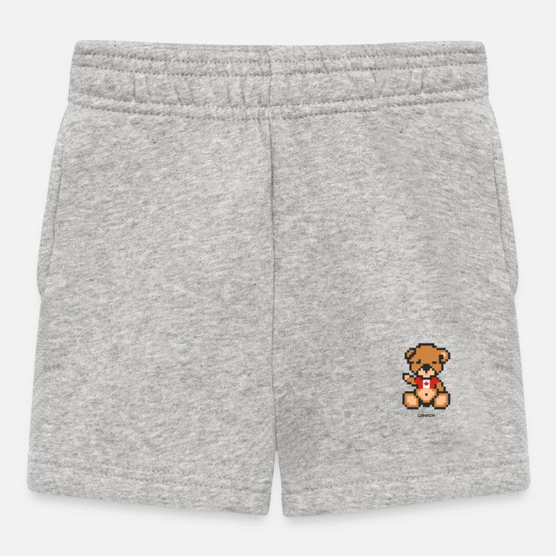 Pixel Bear Canada - Short Bébé - gris chiné