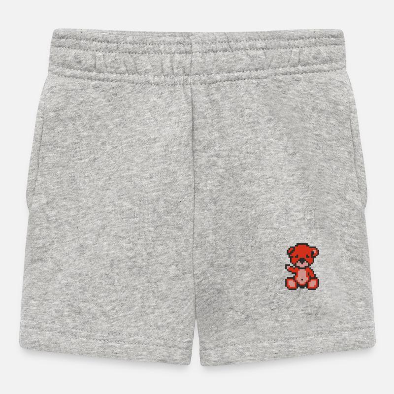 Pixel Bear Pepper - Short Bébé - gris chiné