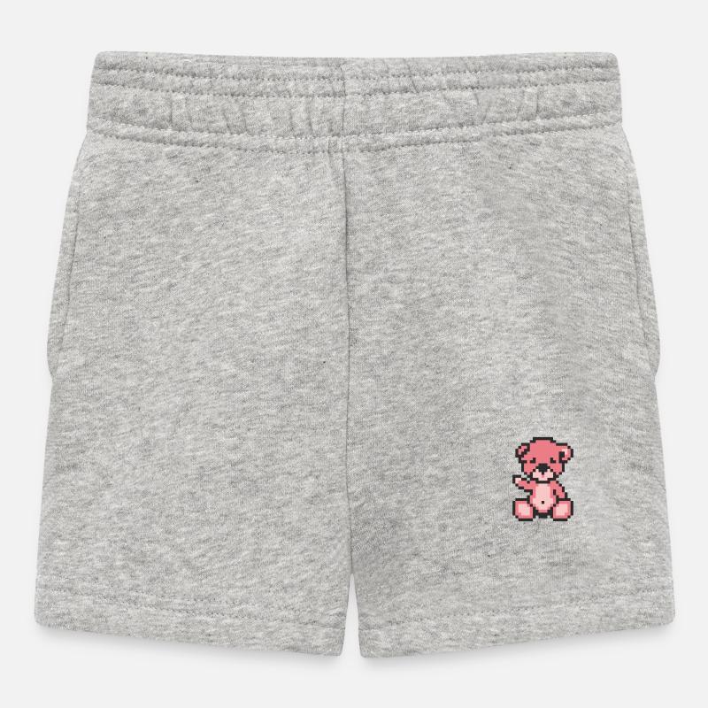 Pixel Bear Candy - Short Bébé - gris chiné