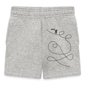 Skateboarder Makes Looping Gift - Baby Shorts - heather grey - Front