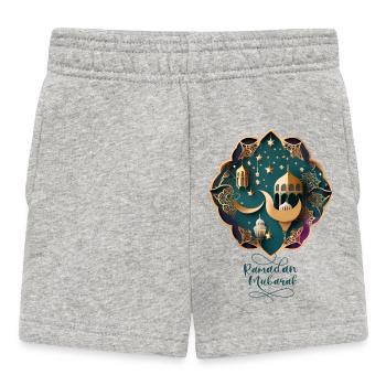 Ramadan Geschenk Eid Mubarak Islam Allah Muslim - Baby Shorts - Grau meliert - Vorne