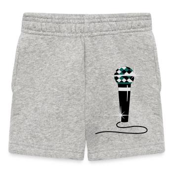 Diamond microphone - Baby Shorts - heather grey - Front