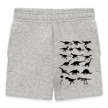 Dinosaurs - Baby Shorts - heather grey - Front