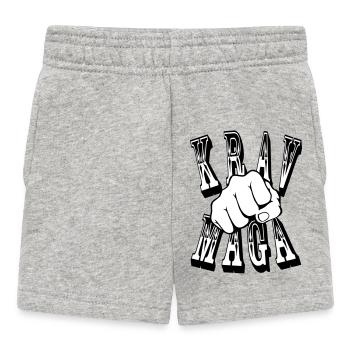 Coup de poing Krav Maga - Short Bébé - gris chiné - Devant