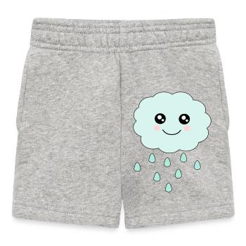 Kawaii Cloud Kawaii Chibi Kawaii Face - Baby Shorts - heather grey - Front