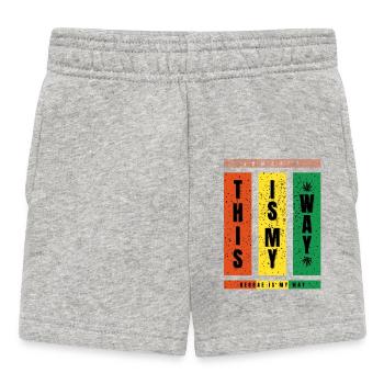 Le reggae est ma façon – TypoBlock - Short Bébé - gris chiné - Devant