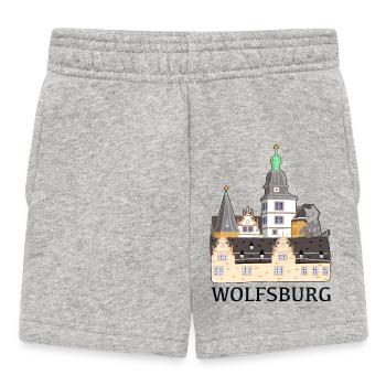 Wolfsburg, Schloss - Baby Shorts - Grau meliert - Vorne