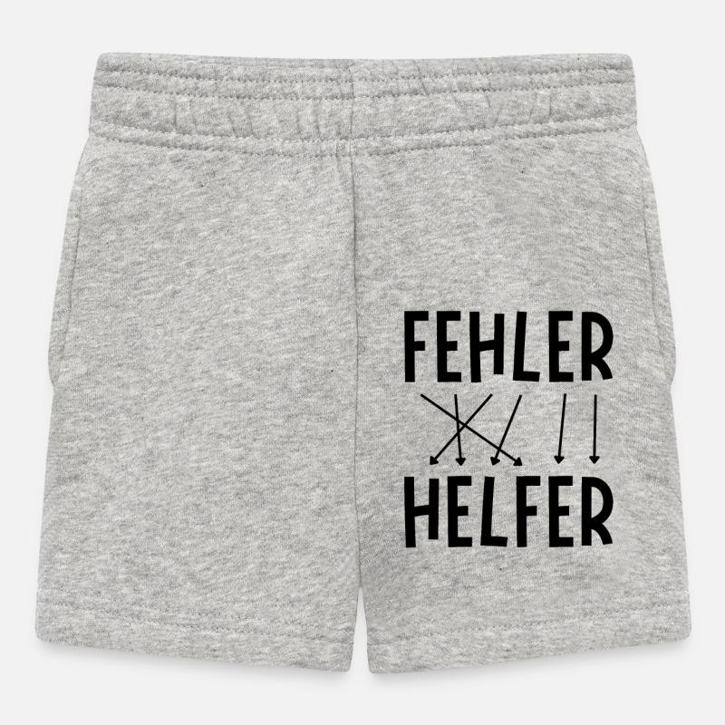 Fehler sind Helfer - Baby Shorts - Grau meliert