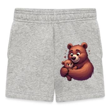 Bear Hug Bliss - Baby Shorts - heather grey - Front