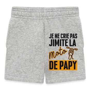 I'm not screaming I'm imitating Grandpa's Motorcycle - Baby Shorts - heather grey - Front