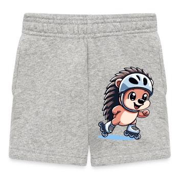 Speedy Hedgehog: Rollschuh-Champion - Baby Shorts - Grau meliert - Vorne
