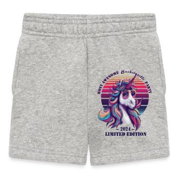 Braut Lustiges Bachelorette Junggesellinnen Party - Baby Shorts - Grau meliert - Vorne
