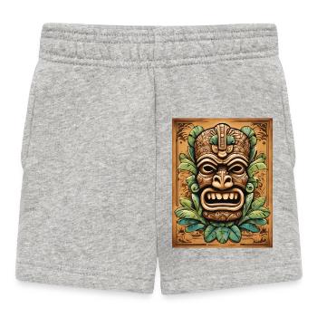 Masque Tiki - Short Bébé - gris chiné - Devant