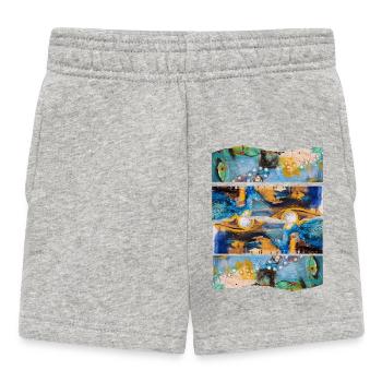Abstract Colorful Expression - Baby Shorts - heather grey - Front