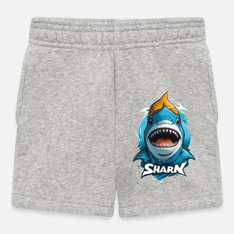 Shark - Short Bébé - gris chiné