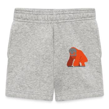 The Wise Orangutan - Baby Shorts - heather grey - Front