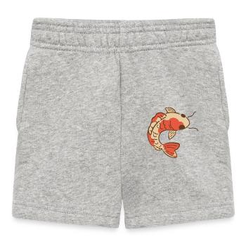 Carpe Koi élégante - Short Bébé - gris chiné - Devant
