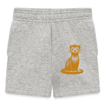 Intrepid mongoose - Baby Shorts - heather grey - Front