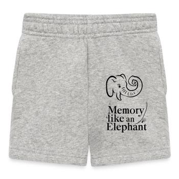 La mémoire comme un éléphant - Short Bébé - gris chiné - Devant