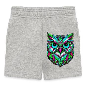 Eule - Baby Shorts - Grau meliert - Vorne