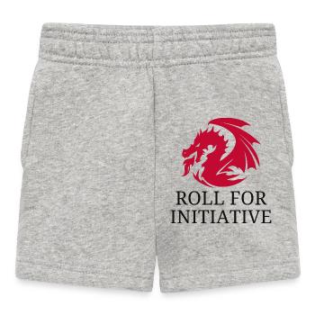 Roll For Initiative – Feuerdrache - Baby Shorts - Grau meliert - Vorne