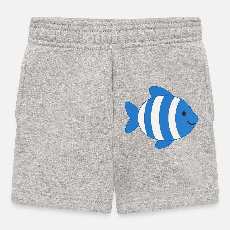 Poisson rayé - Short Bébé - gris chiné