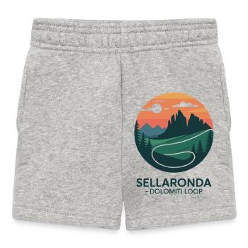 Sellaronda Dolomiti Boucle Cyclisme Art - Short Bébé - gris chiné - Devant