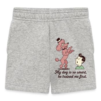 My dog is so smart... - Baby Shorts - heather grey - Front