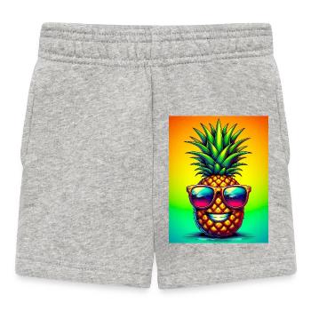 Pineapple - Baby Shorts - heather grey - Front
