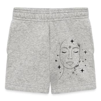 Face in Stardust - Baby Shorts - heather grey - Front