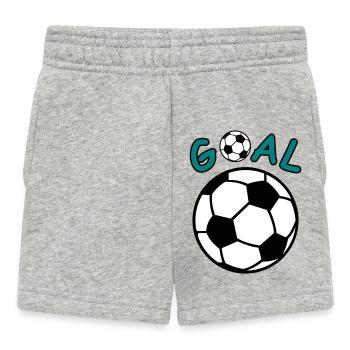 Football avec lettrage Goal - Short Bébé - gris chiné - Devant