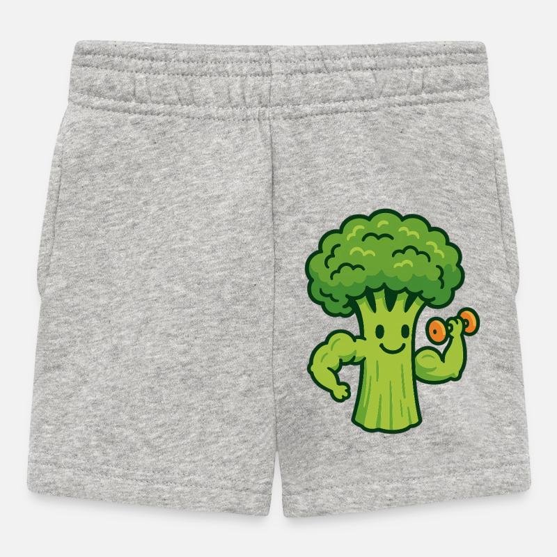 Gains de brocoli - Short Bébé - gris chiné