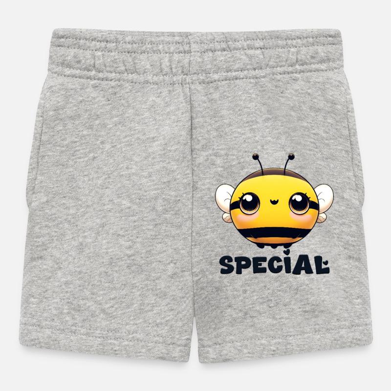 Bee Special Charm - Baby Shorts - heather grey