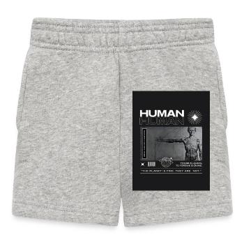 Être humain est une bénédiction. - Short Bébé - gris chiné - Devant