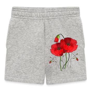 Fleur - Short Bébé - gris chiné - Devant
