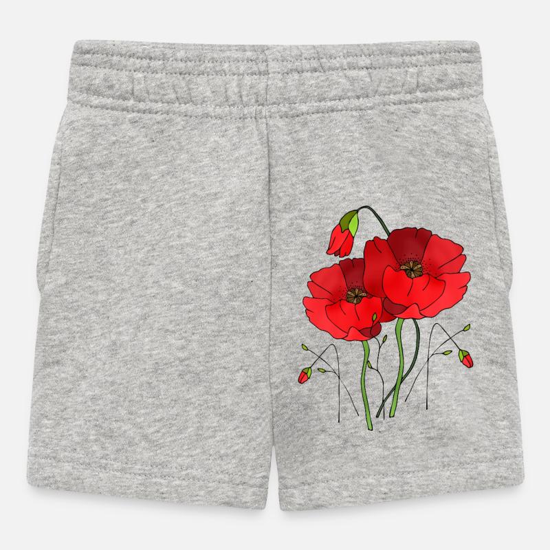 Fleur - Short Bébé - gris chiné