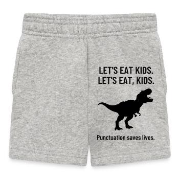 Professeur d’anglais Funny Grammar High School T-Rex - Short Bébé - gris chiné - Devant