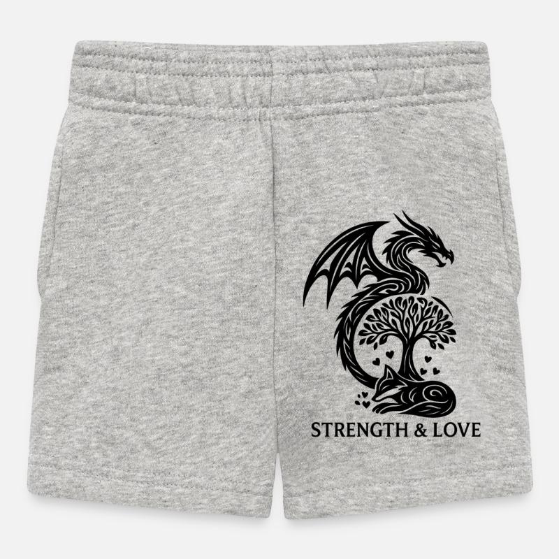 Dragon & Fox - Baby Shorts - heather grey