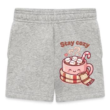 Stay Cozy Cocoa Mug - Baby Shorts - Grau meliert - Vorne